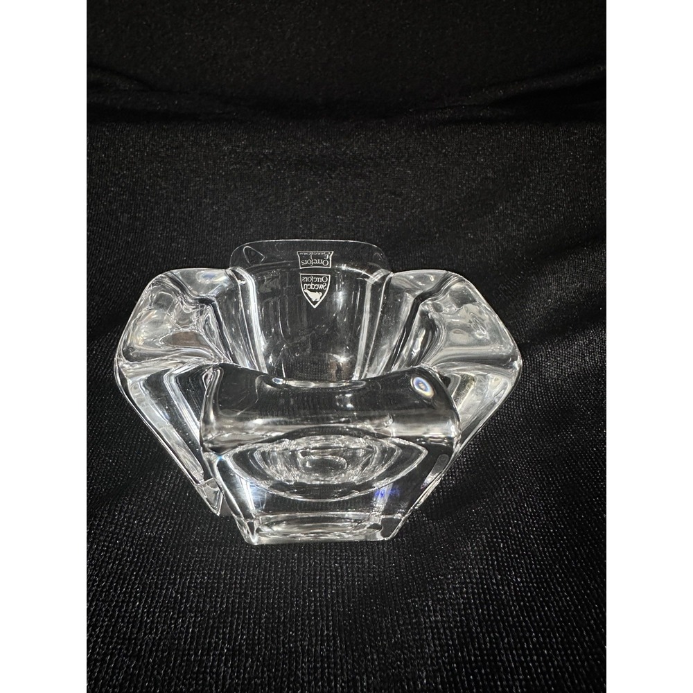 Lafayette Crystal candle holder 10 1/2" Beautiful Square Pattern Cut - Picture 16 of 16
